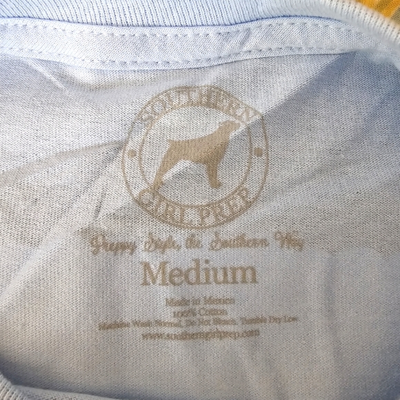 Southern Girl Prep Southern State of Mind long sleeve top size M light blue NWT - Picture 8 of 10